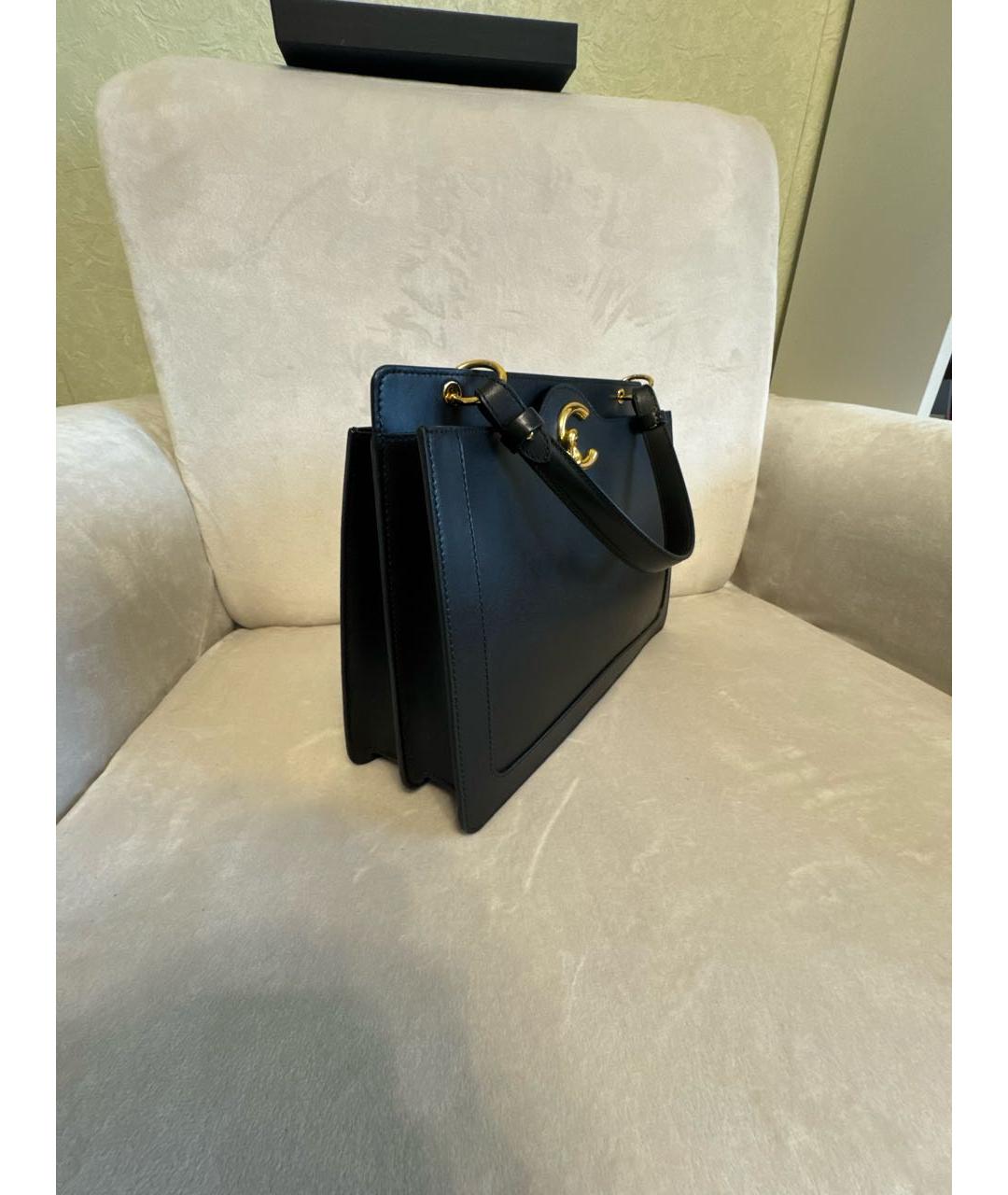 COCCINELLE Черная кожаная сумка с короткими ручками, фото 2