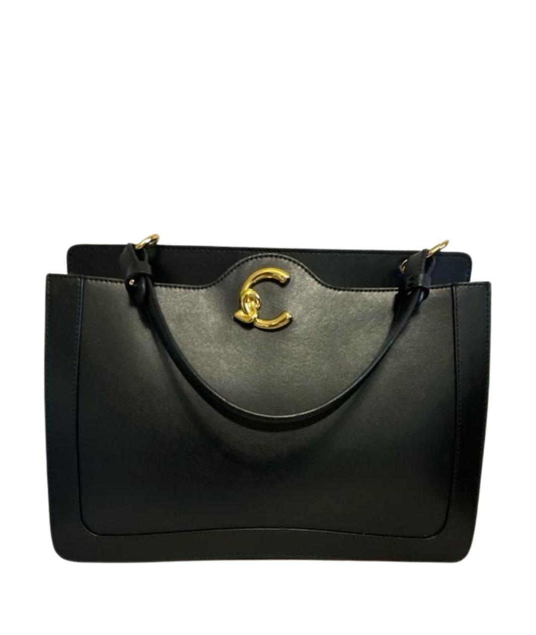 COCCINELLE Черная кожаная сумка с короткими ручками, фото 1