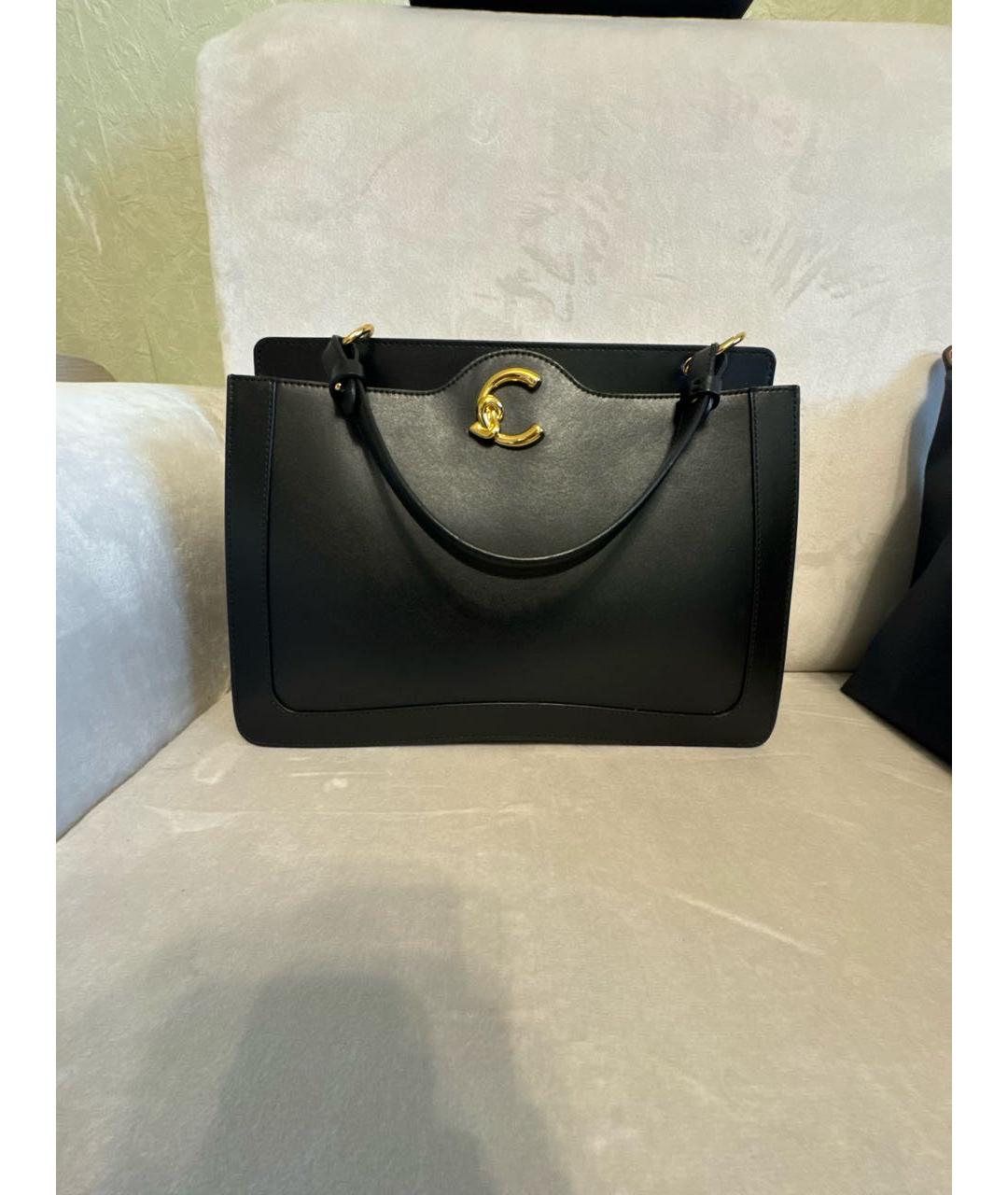 COCCINELLE Черная кожаная сумка с короткими ручками, фото 9