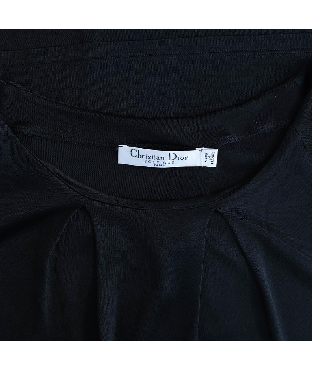 CHRISTIAN DIOR Черная вискозная футболка, фото 3