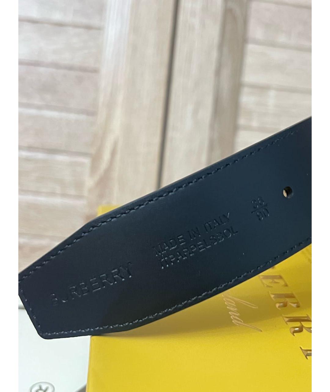 BURBERRY Бежевый кожаный ремень, фото 3