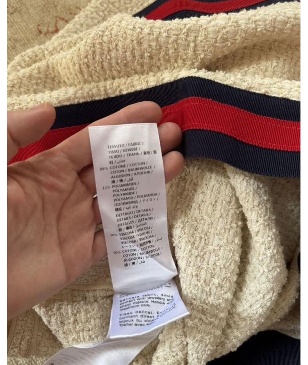 GUCCI Бежевая хлопковая жилетка, фото 4