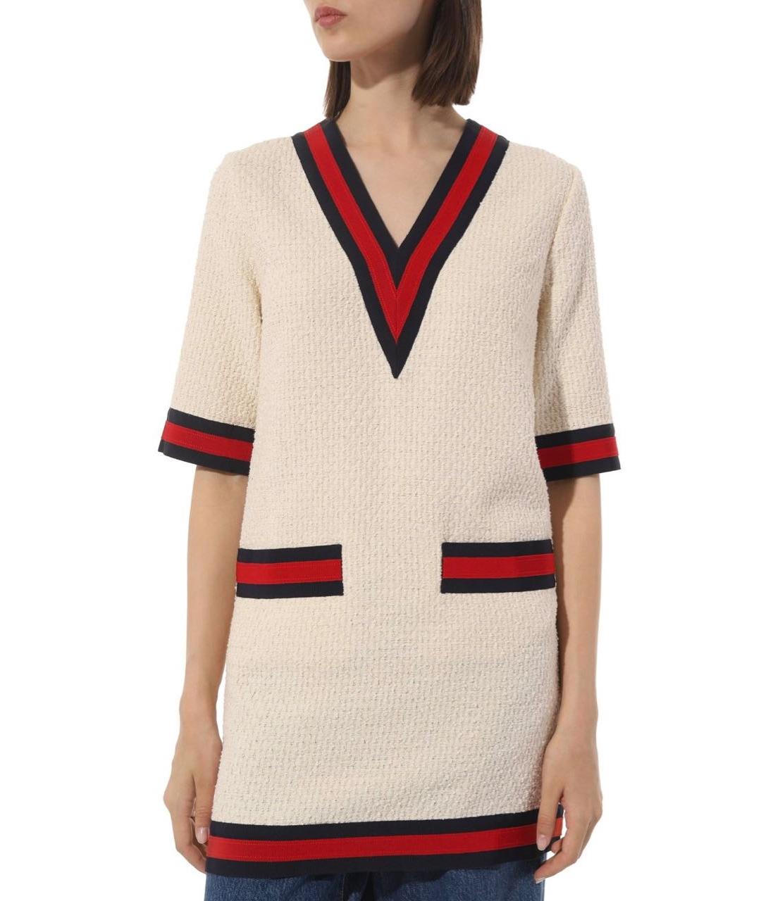 GUCCI Бежевая хлопковая жилетка, фото 6