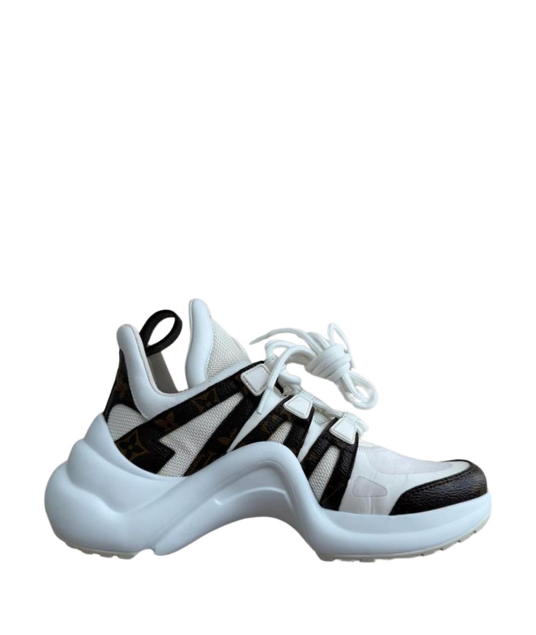 LOUIS VUITTON Белые кожаные кроссовки, фото 1