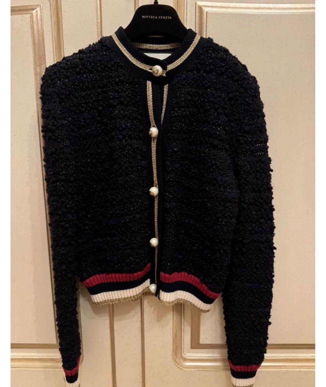 GUCCI Черный шерстяной кардиган, фото 7