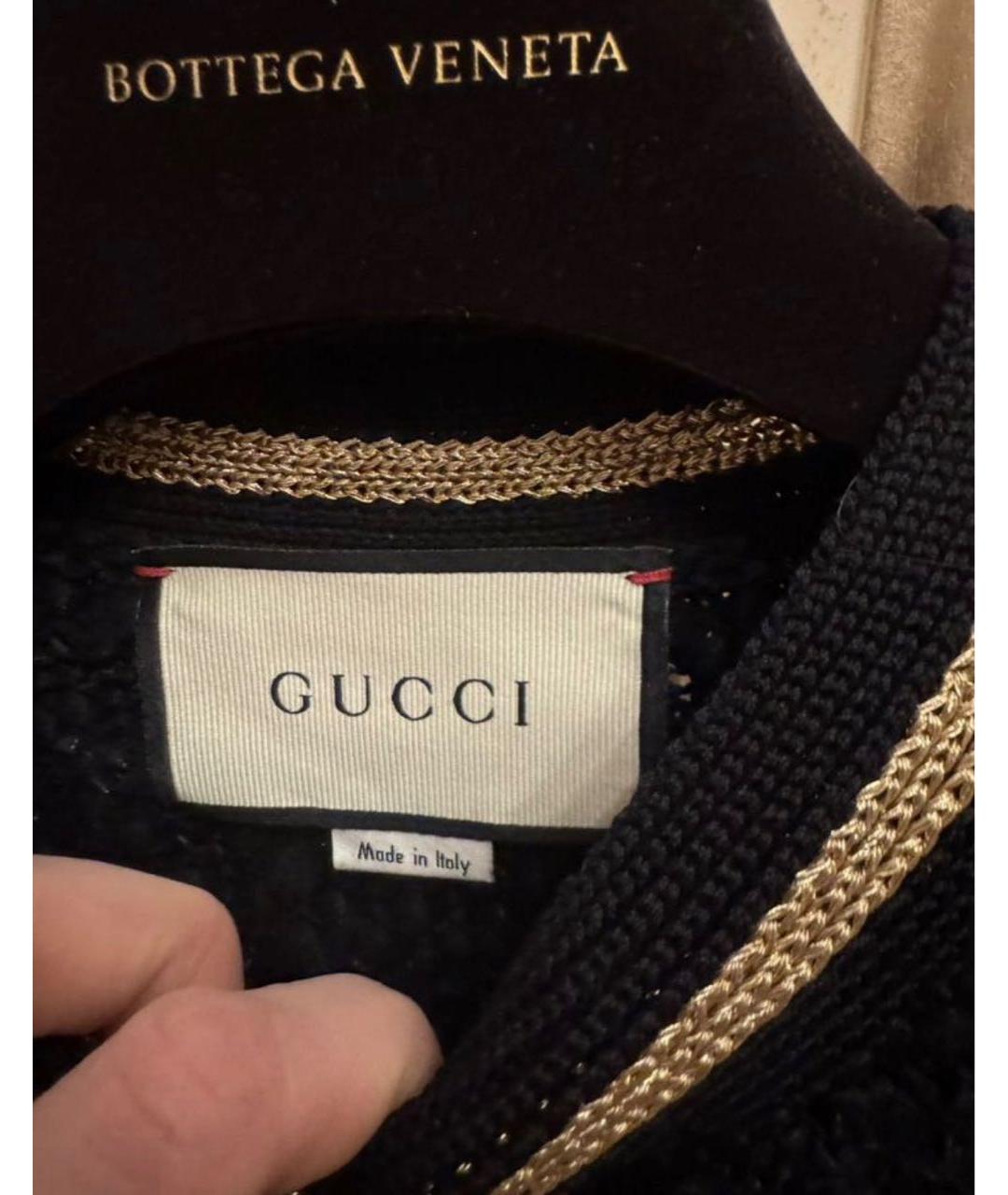 GUCCI Черный шерстяной кардиган, фото 3