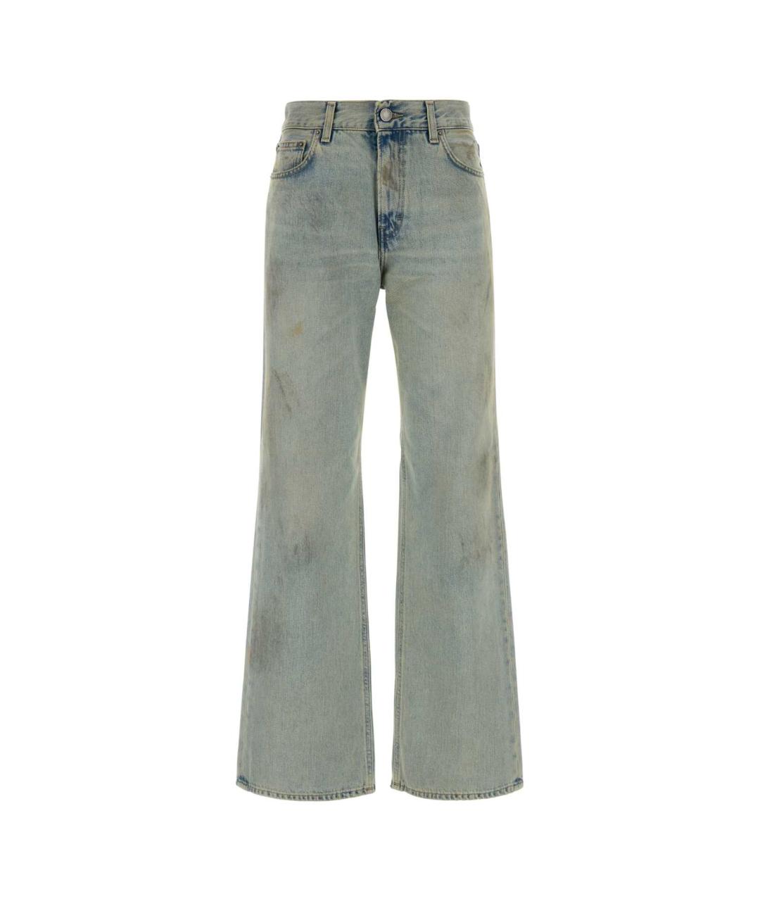 HAIKURE Голубые хлопковые джинсы клеш, фото 1