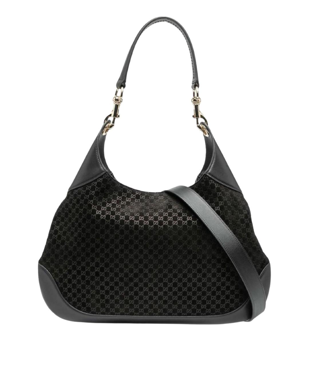 GUCCI Черная замшевая сумка через плечо, фото 1