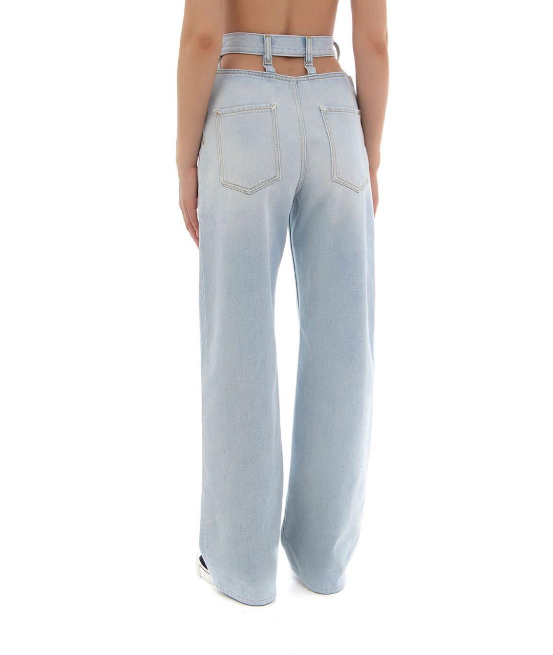 MAISON MARGIELA Белые хлопковые прямые джинсы, фото 6