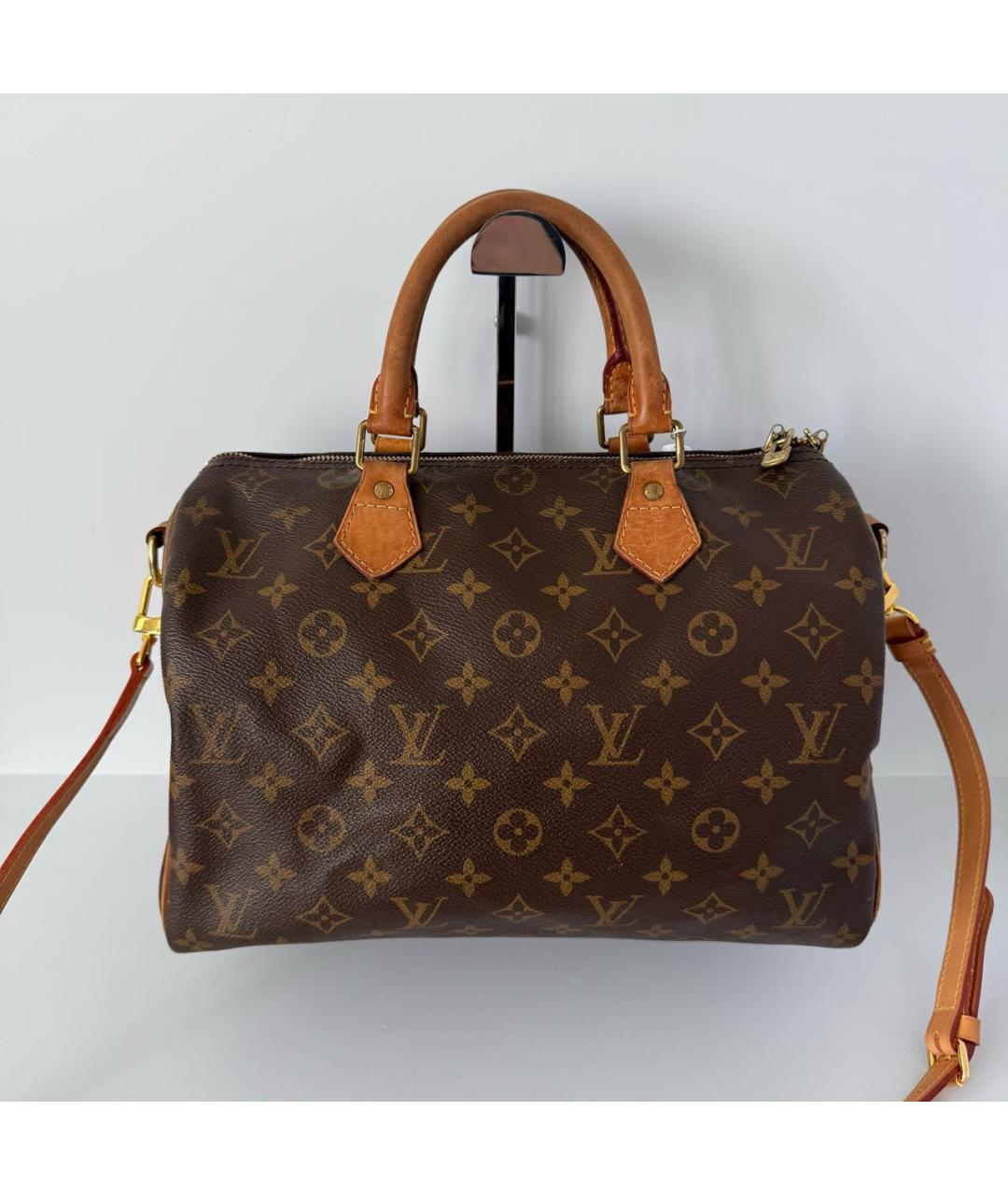 LOUIS VUITTON Коричневая сумка с короткими ручками, фото 9