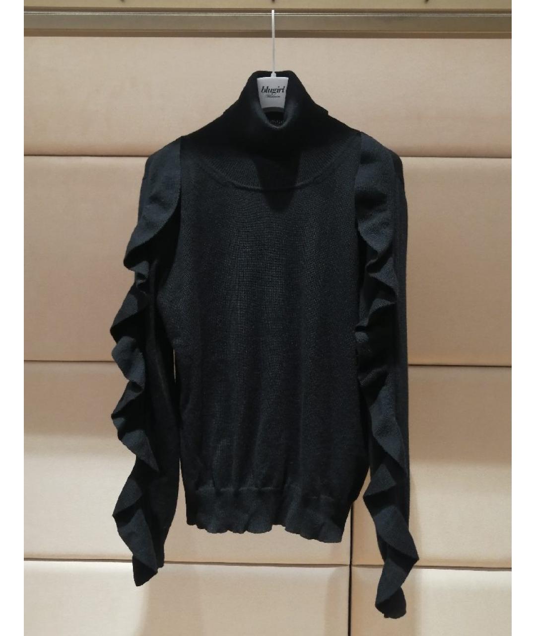 BLUGIRL Черная шерстяная водолазка, фото 3