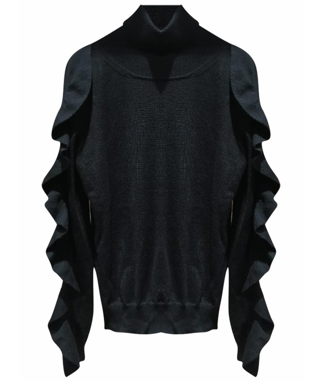 BLUGIRL Черная шерстяная водолазка, фото 1