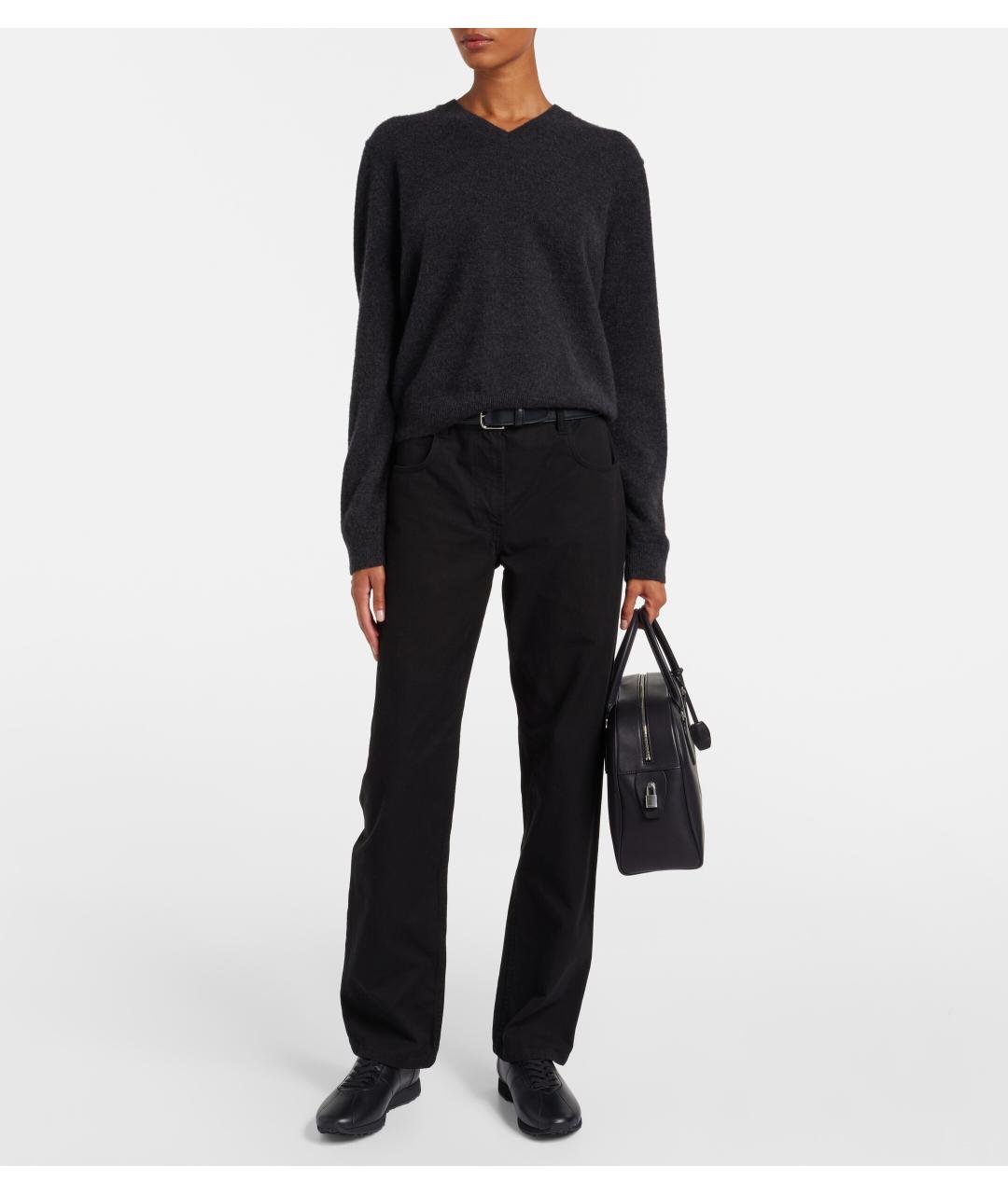 THE ROW Черные кожаные кроссовки, фото 5