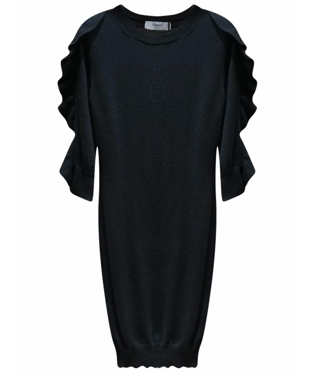 BLUGIRL Черное шерстяное повседневное платье, фото 1