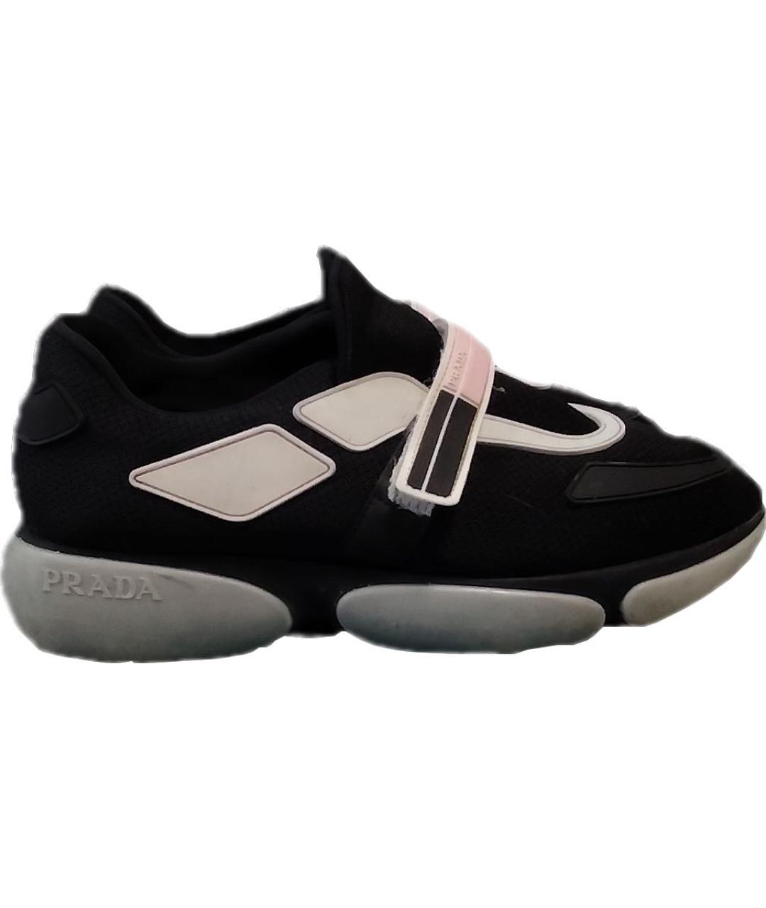 PRADA Черные текстильные кроссовки, фото 8