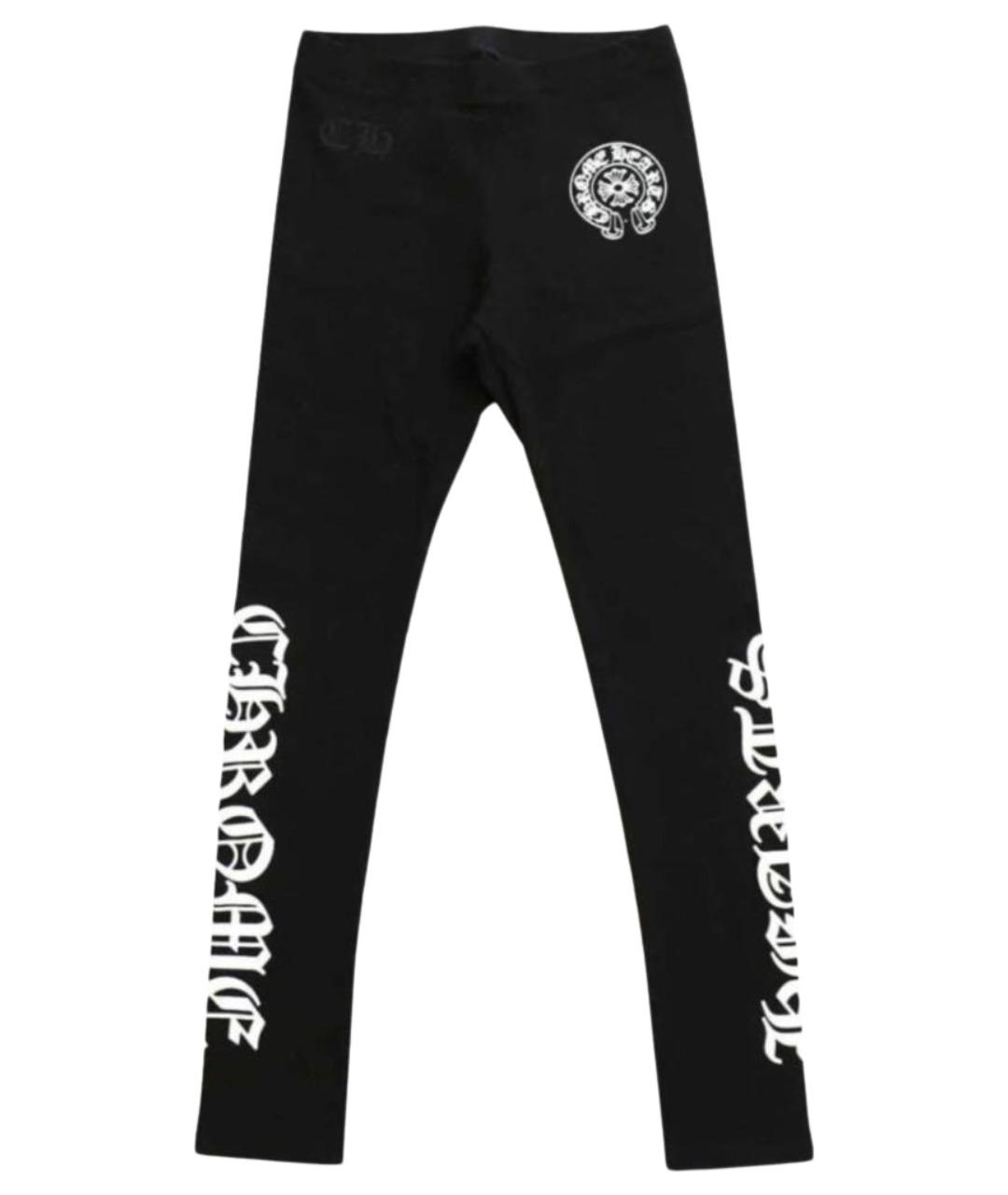 CHROME HEARTS Черные хлопковые леггинсы и велосипедки, фото 1