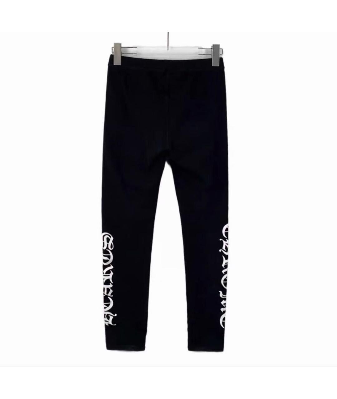 CHROME HEARTS Черные хлопковые леггинсы и велосипедки, фото 2