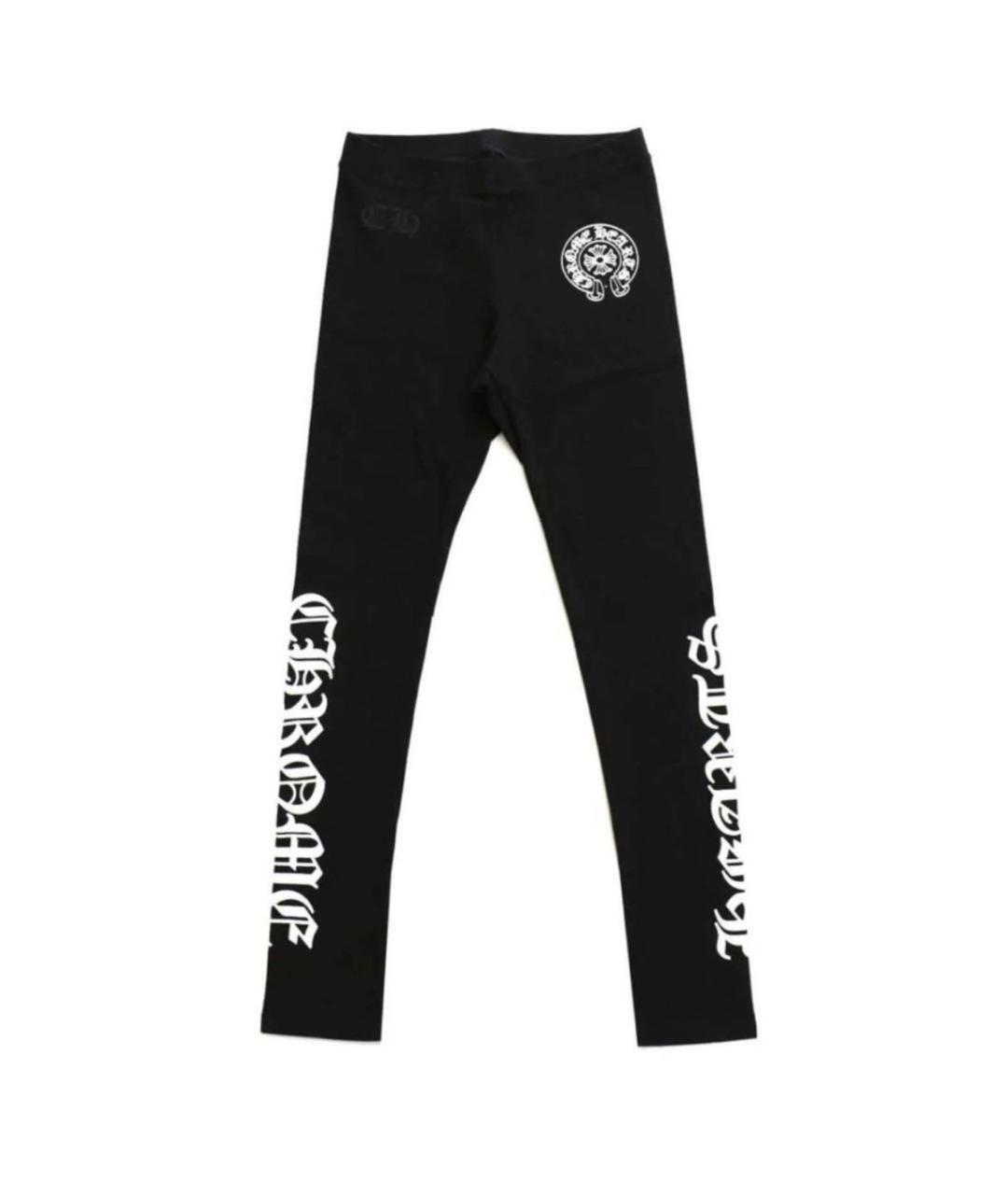 CHROME HEARTS Черные хлопковые леггинсы и велосипедки, фото 3