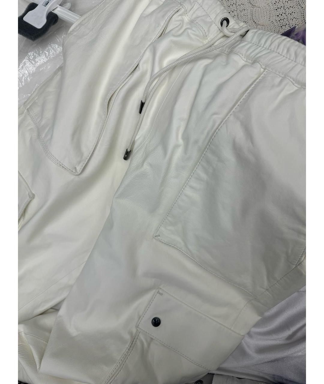 TOM FORD Белые кожаные брюки узкие, фото 4