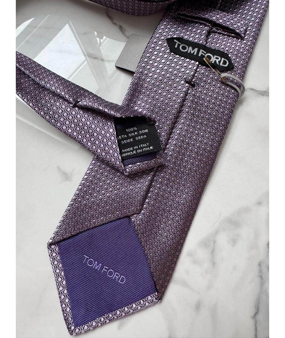 TOM FORD Фиолетовый шелковый галстук, фото 2
