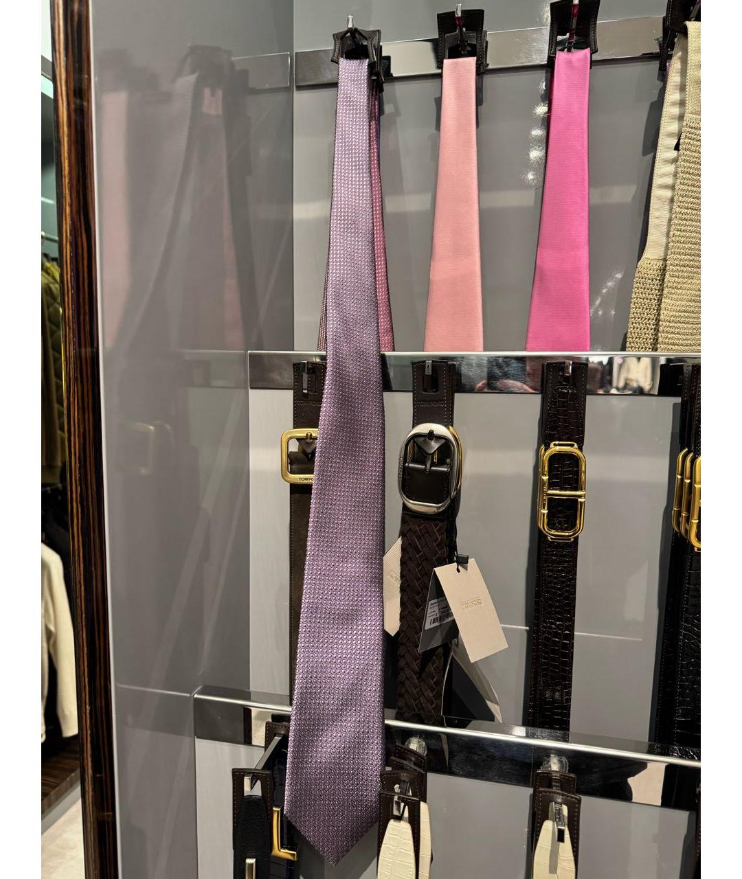 TOM FORD Фиолетовый шелковый галстук, фото 7
