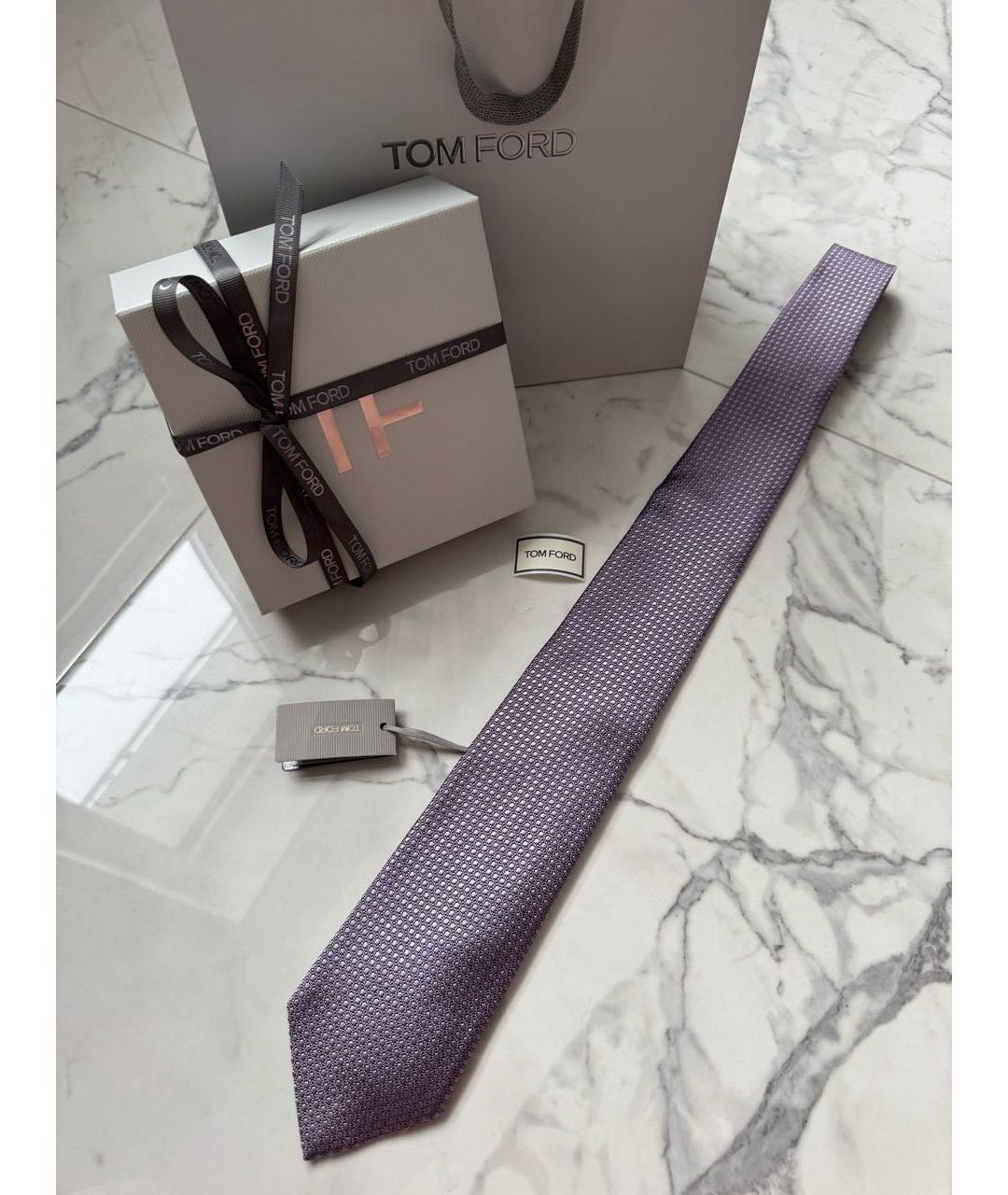 TOM FORD Фиолетовый шелковый галстук, фото 5