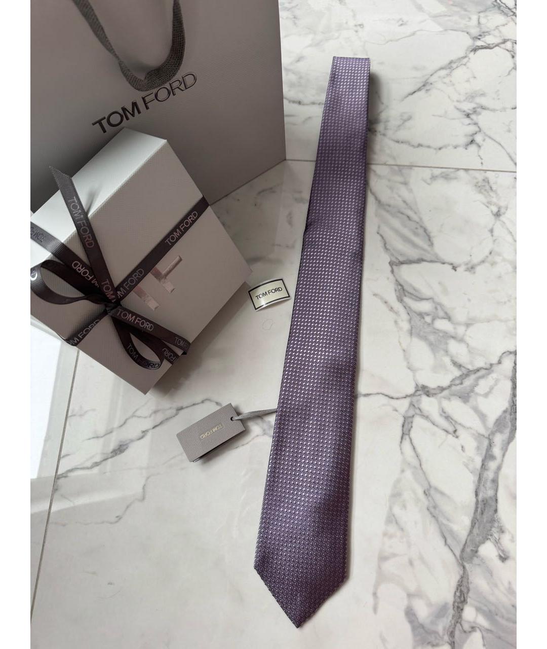 TOM FORD Фиолетовый шелковый галстук, фото 4