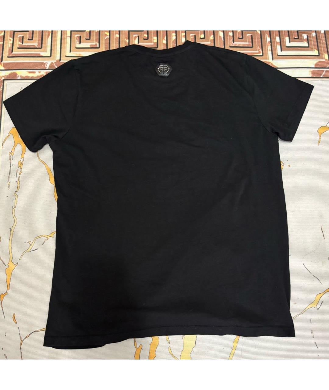 PHILIPP PLEIN Черная хлопковая футболка, фото 2