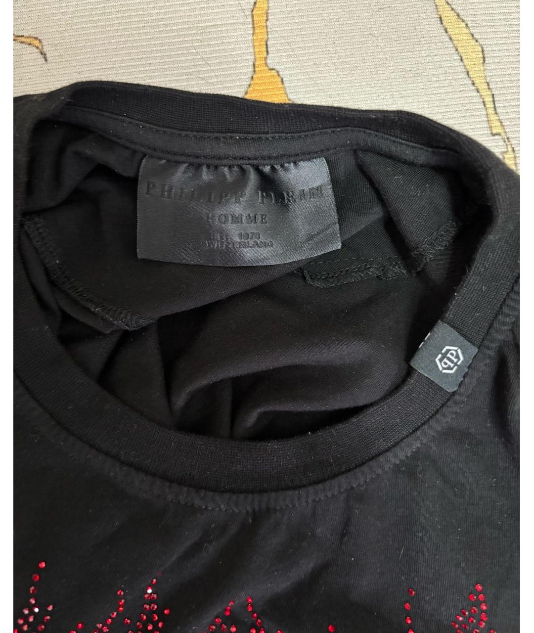 PHILIPP PLEIN Черная хлопковая футболка, фото 3