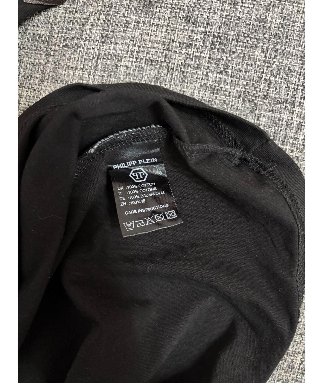 PHILIPP PLEIN Черная хлопковая футболка, фото 4