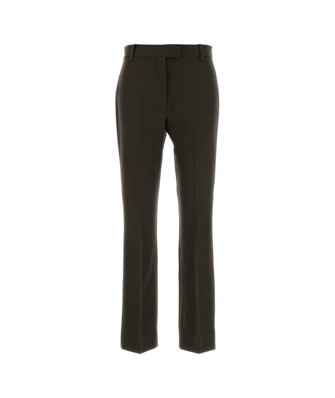'S MAX MARA Коричневые хлопковые прямые брюки, фото 1