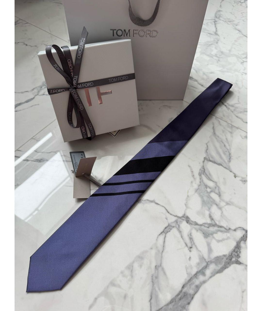 TOM FORD Фиолетовый шелковый галстук, фото 7