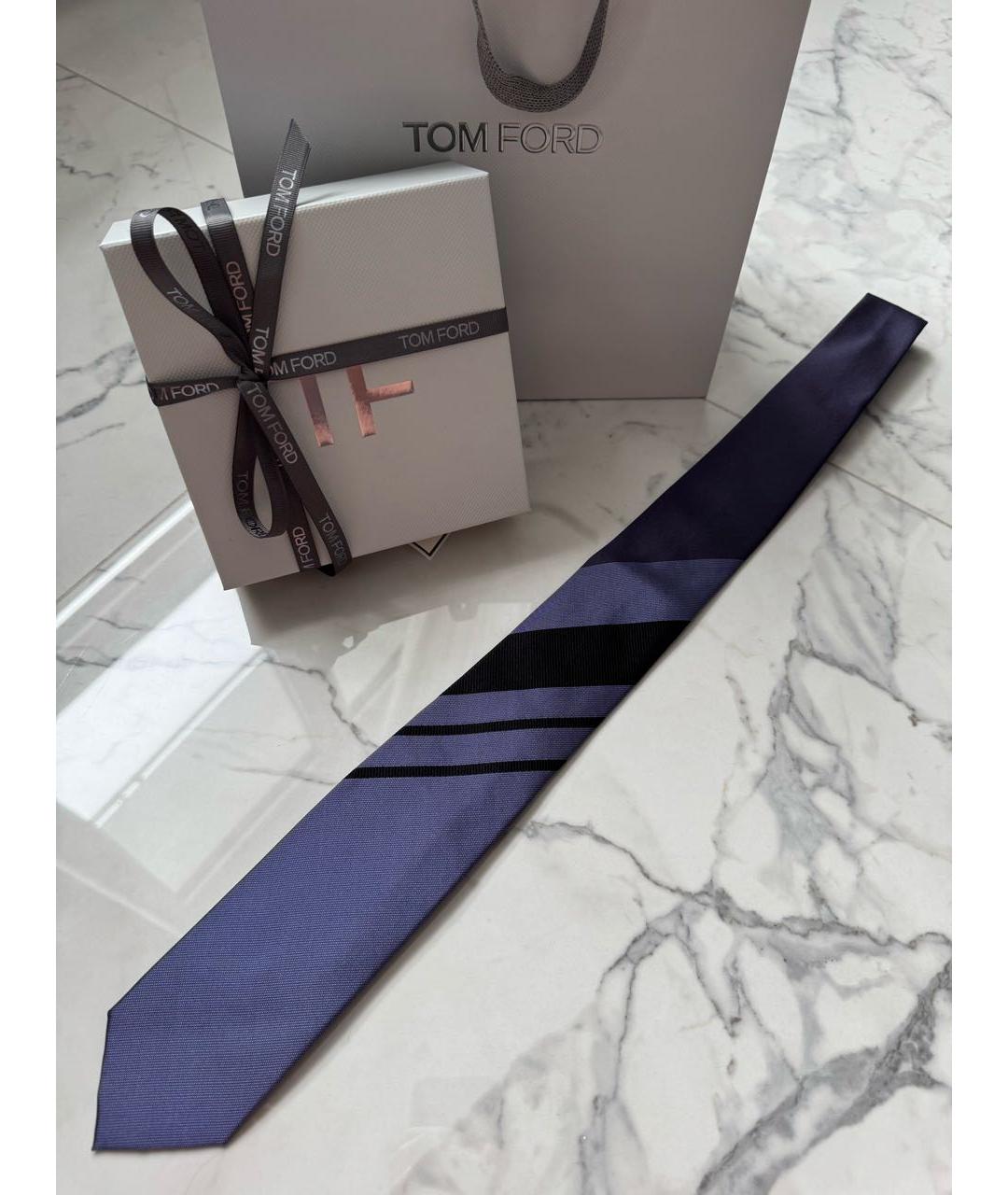 TOM FORD Фиолетовый шелковый галстук, фото 6