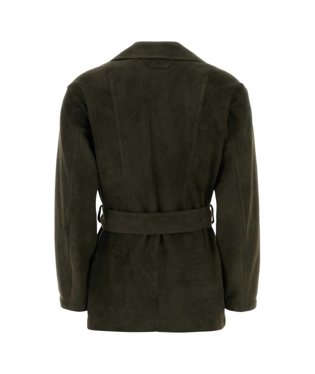 SANTORO Зеленая кожаная куртка, фото 2