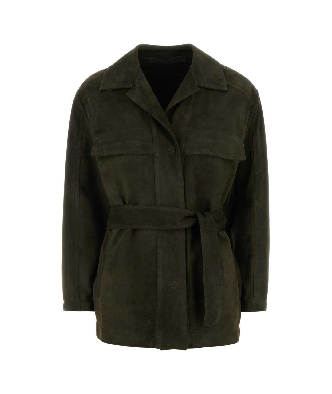 SANTORO Зеленая кожаная куртка, фото 1