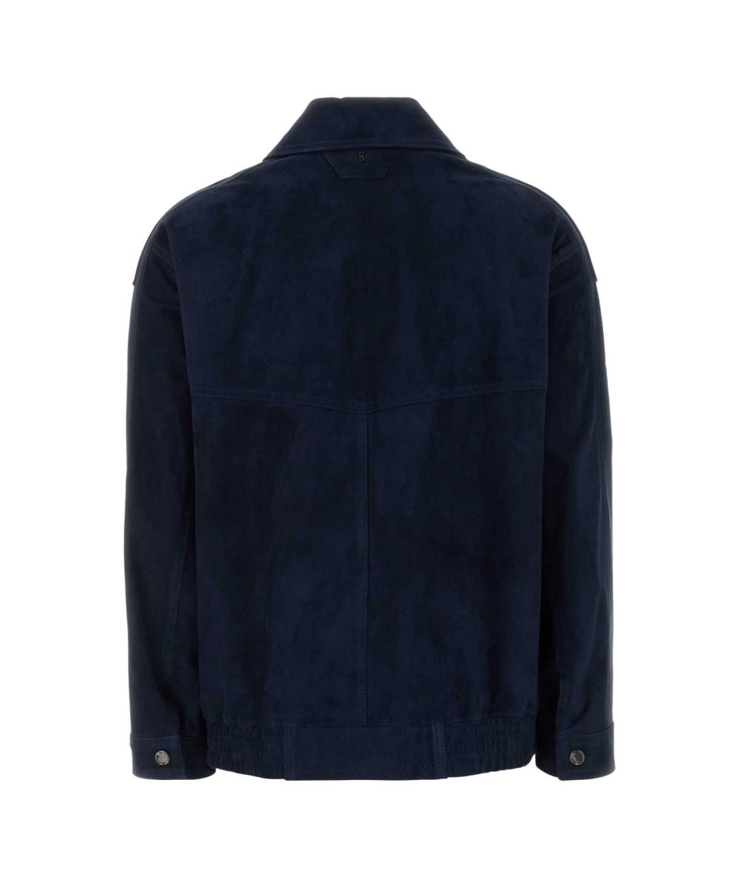 SANTORO Синяя кожаная куртка, фото 2