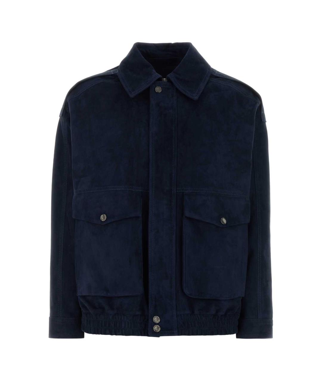 SANTORO Синяя кожаная куртка, фото 1