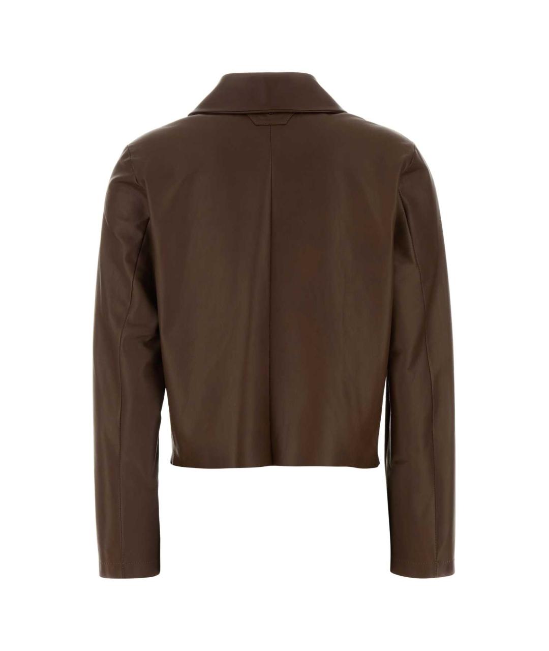 SANTORO Коричневая кожаная куртка, фото 2