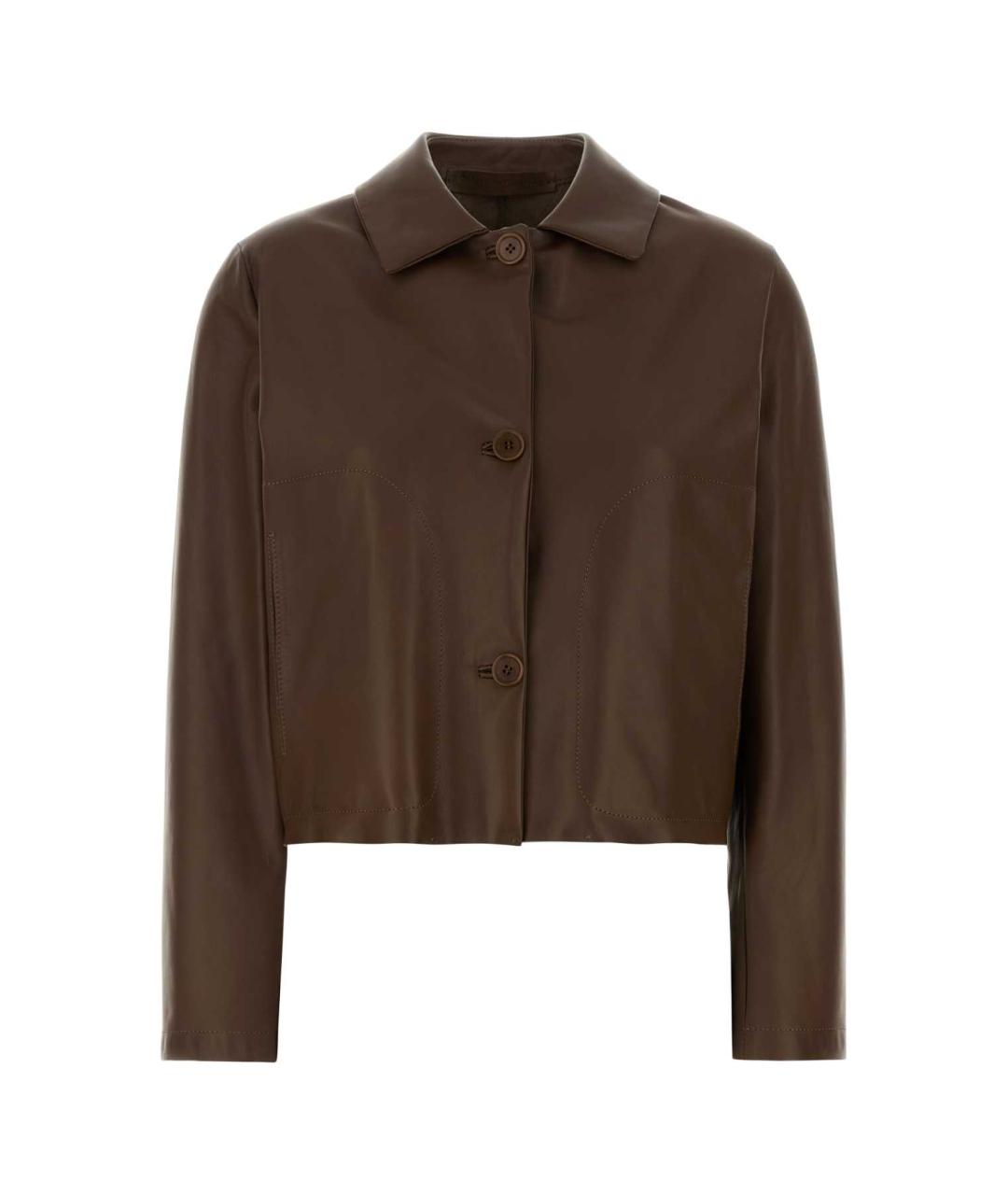 SANTORO Коричневая кожаная куртка, фото 1