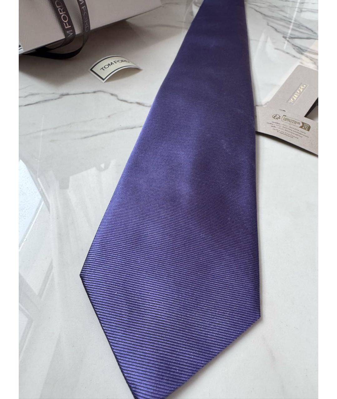 TOM FORD Фиолетовый шелковый галстук, фото 5