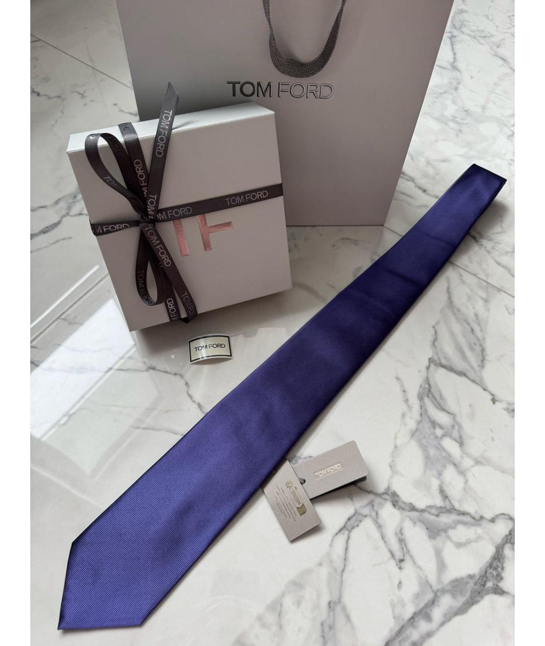 TOM FORD Фиолетовый шелковый галстук, фото 2