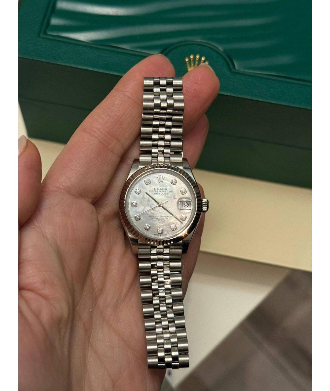 ROLEX Серебряные часы из белого золота, фото 4