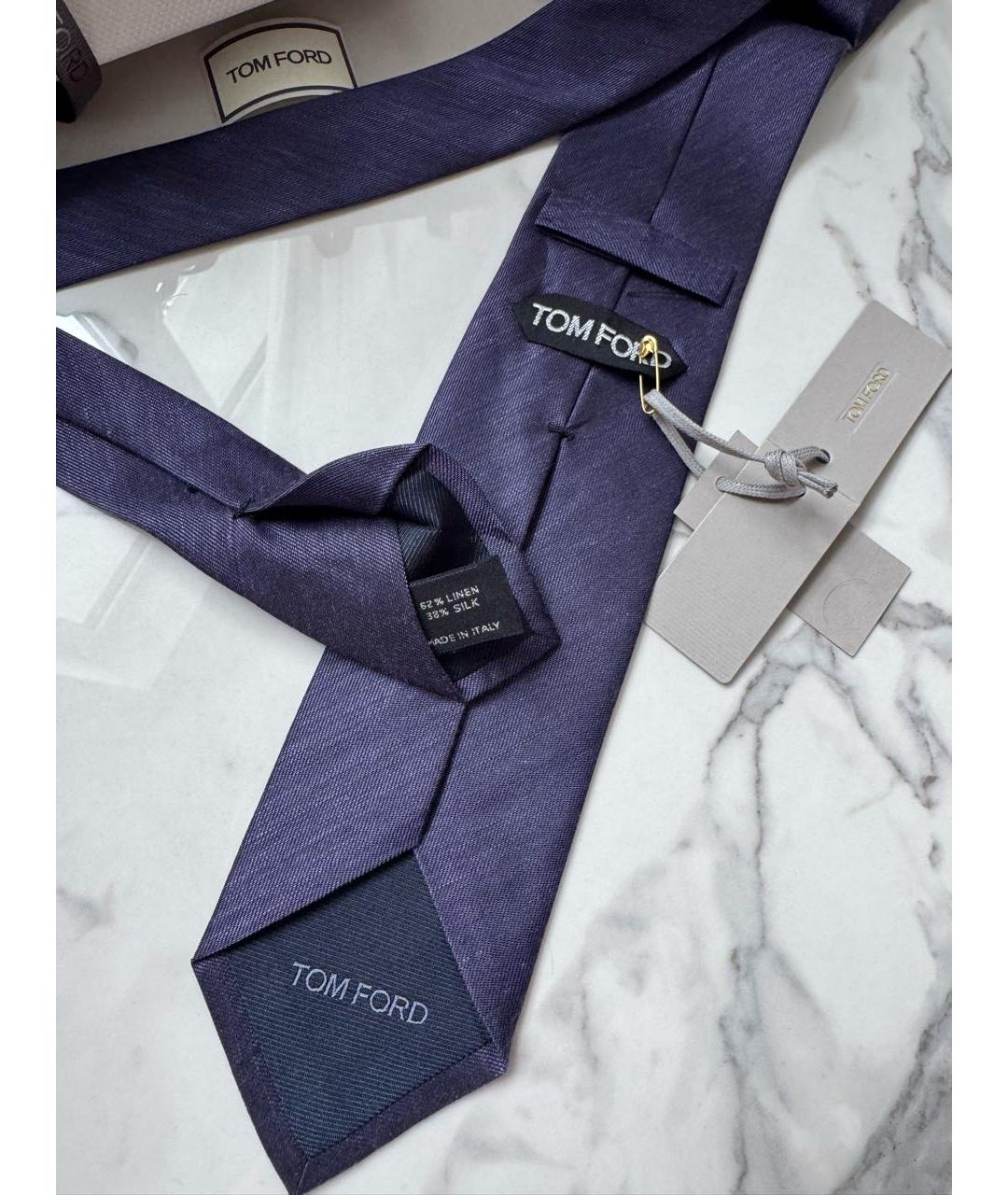 TOM FORD Фиолетовый шелковый галстук, фото 5
