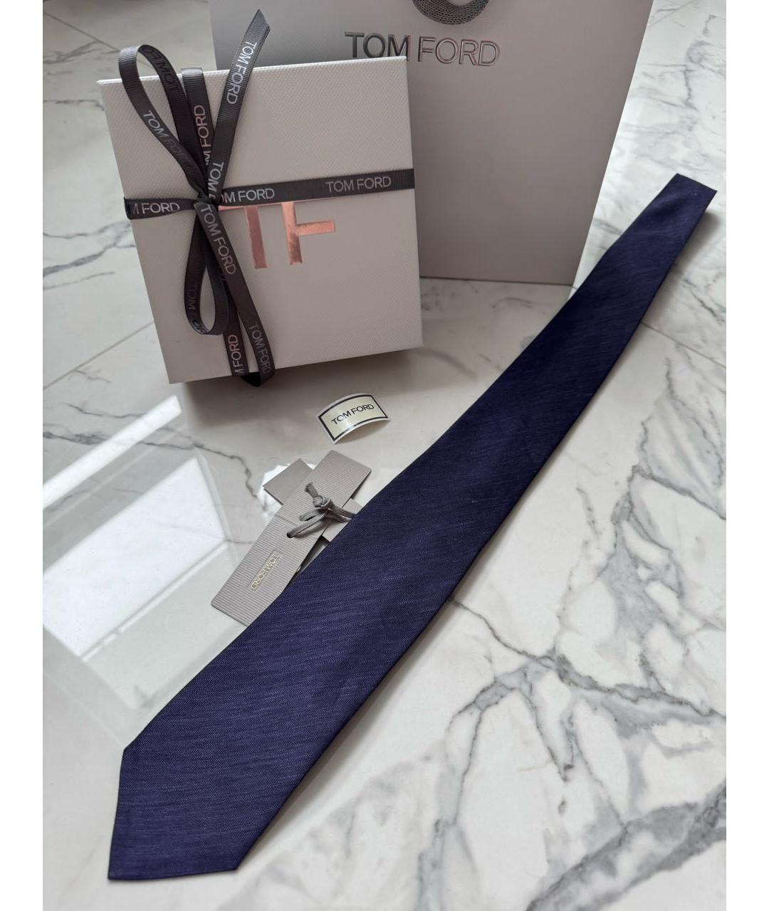 TOM FORD Фиолетовый шелковый галстук, фото 9