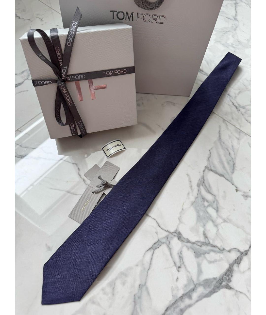 TOM FORD Фиолетовый шелковый галстук, фото 2