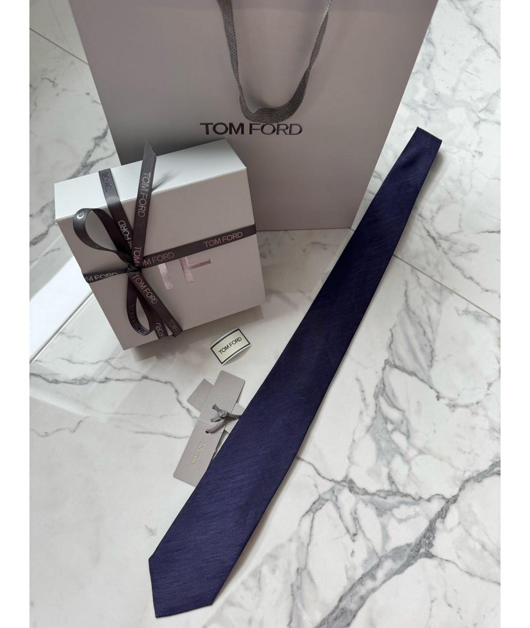 TOM FORD Фиолетовый шелковый галстук, фото 3