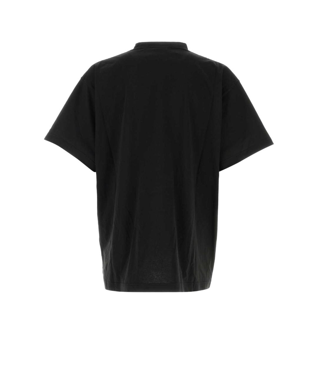 BALENCIAGA Черная хлопковая футболка, фото 2
