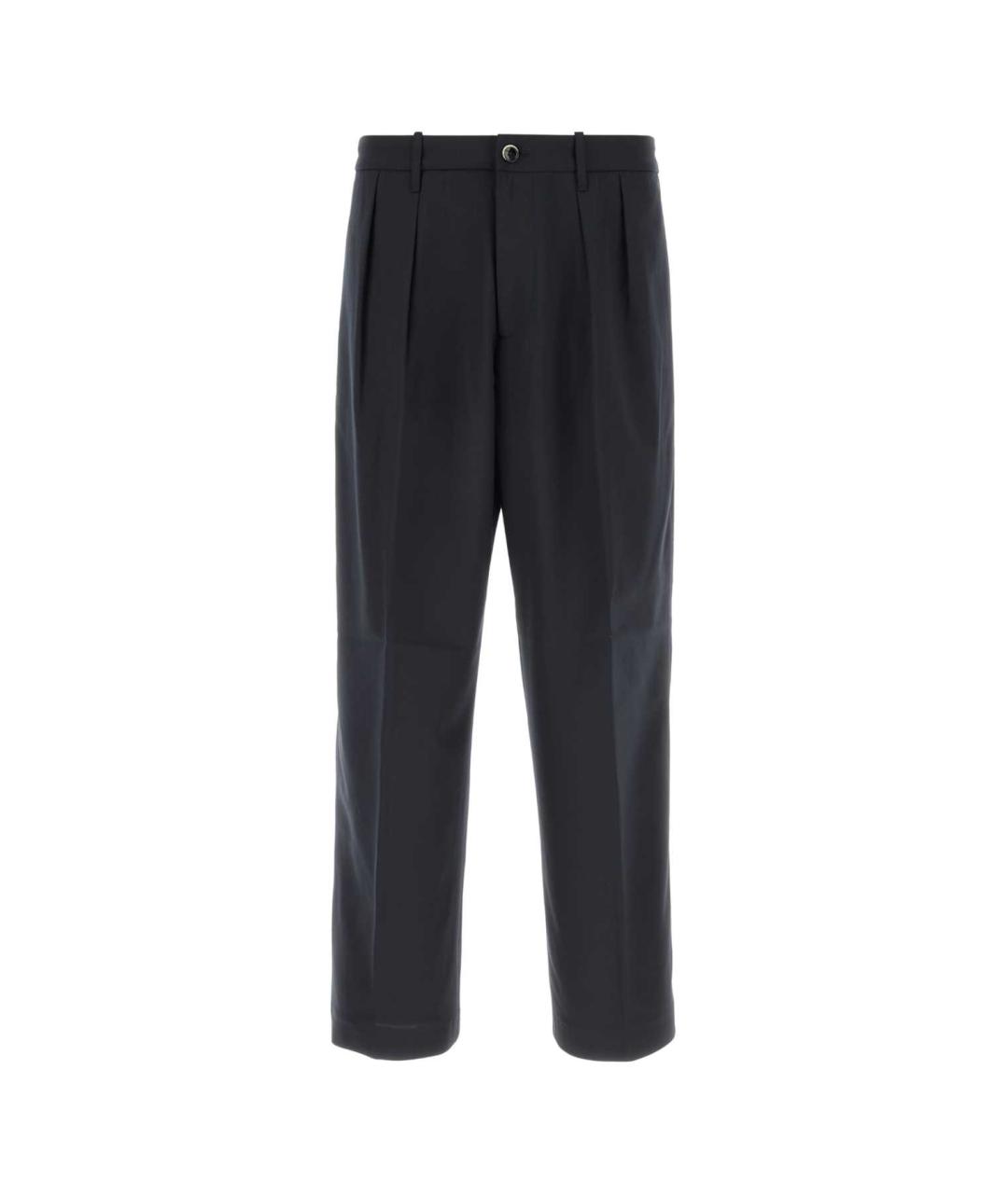 NINE IN THE MORNING Синие полиэстеровые повседневные брюки, фото 1