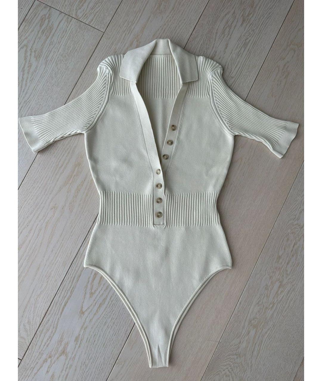 JACQUEMUS Бежевая вискозная футболка, фото 8