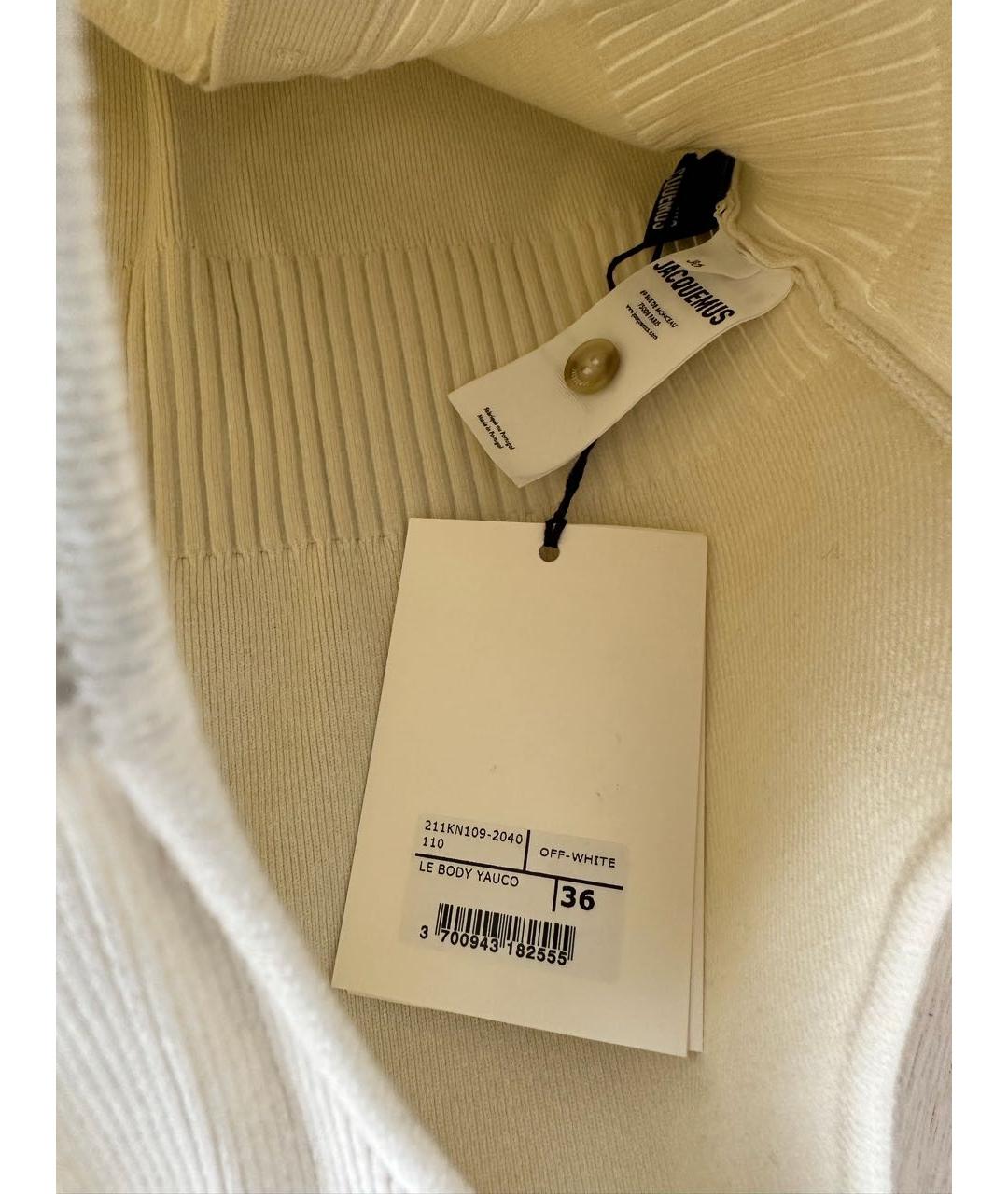 JACQUEMUS Бежевая вискозная футболка, фото 7